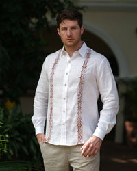 Camisa Samu'u Lino Blanco c/ Arena