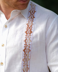 Camisa Samu'u Lino Blanco c/ Arena