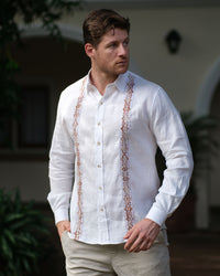 Camisa Samu'u Lino Blanco c/ Arena