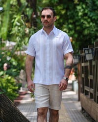 Camisa Ao Po'i Blanco c/ Beige