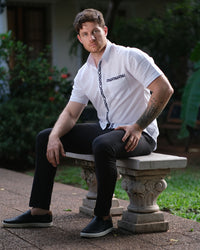 Camisa Bolsi Blanco c/ Negro