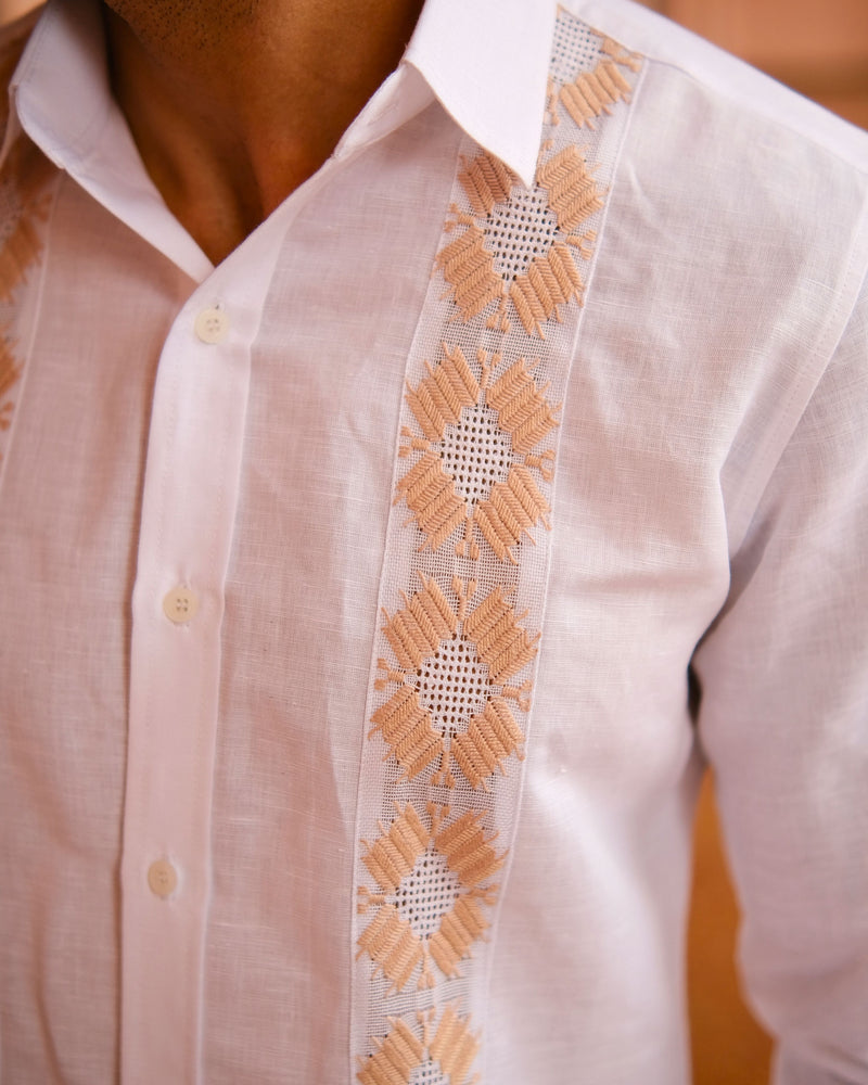 Camisa Mburukuja Lino c/ Beige