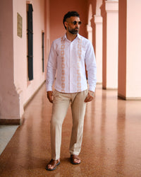 Camisa Mburukuja Lino c/ Beige