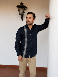 Camisa Piribebuy Lino Azul Marino
