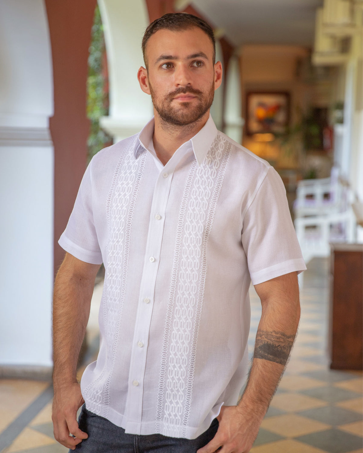 Camisa Ao Poi Típica - Blanca