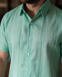 Camisa Ao Poi Típica - Verde Agua