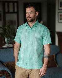 Camisa Ao Poi Típica - Verde Agua