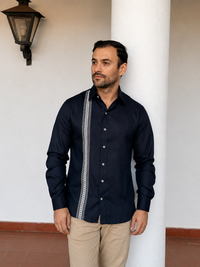 Camisa Piribebuy Lino Azul Marino