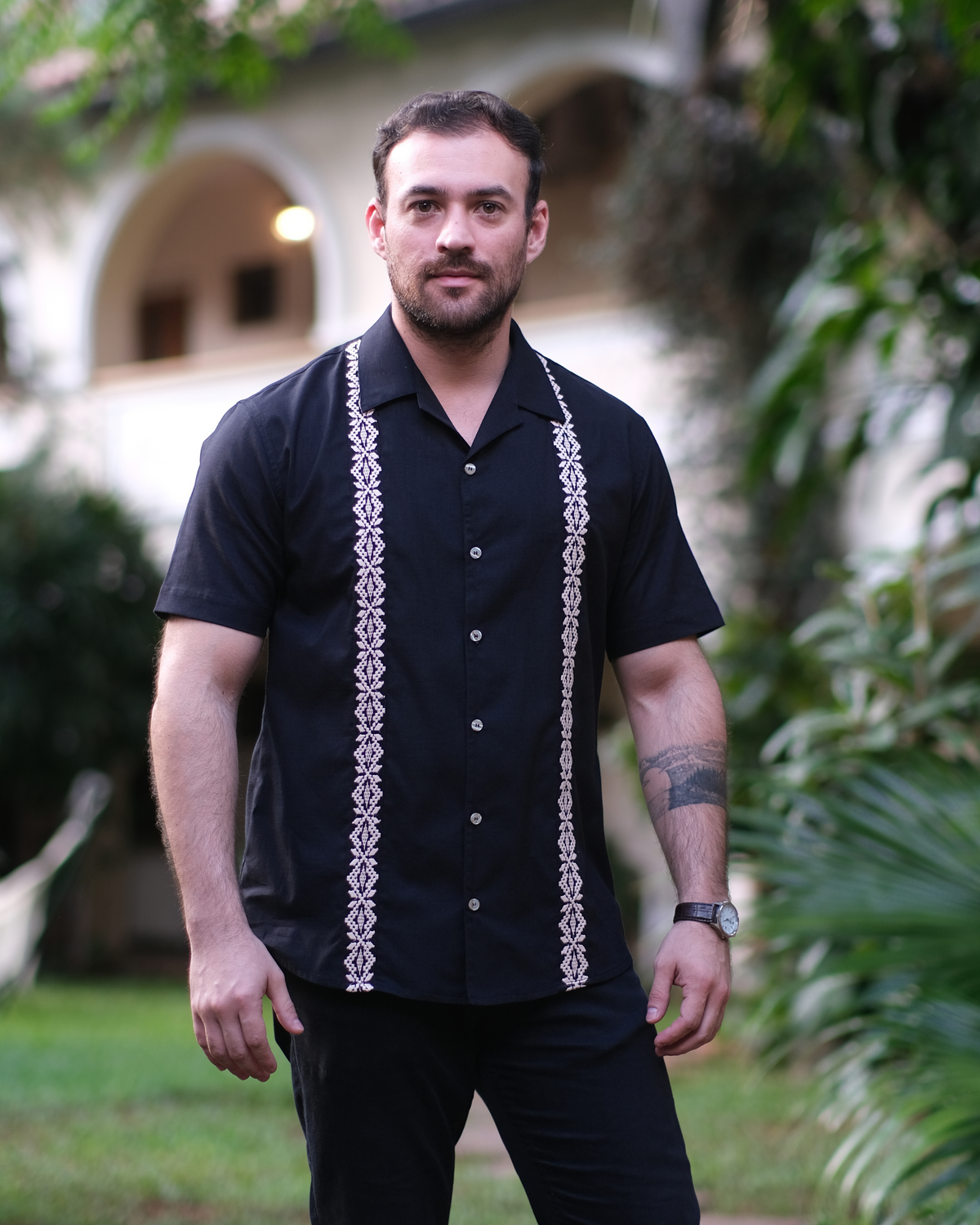Camisa Karai Negro c/ Beige
