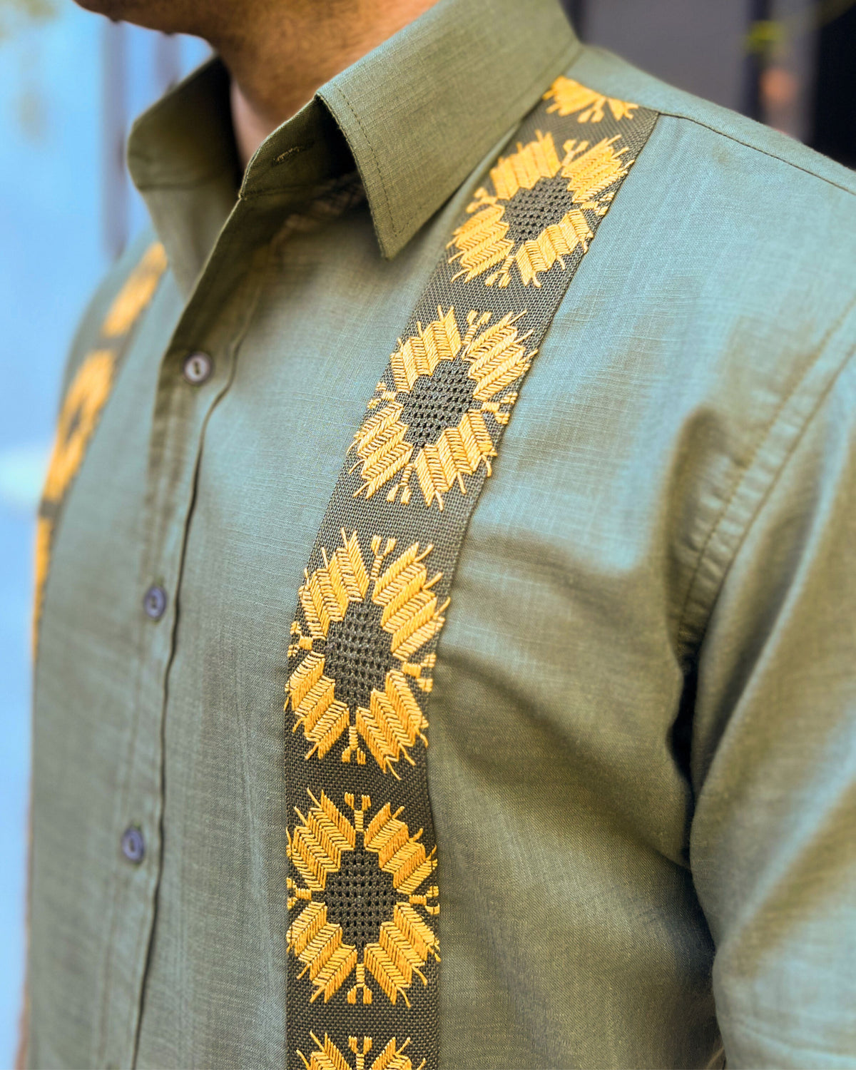 Camisa Mburukuja Verde Olivo
