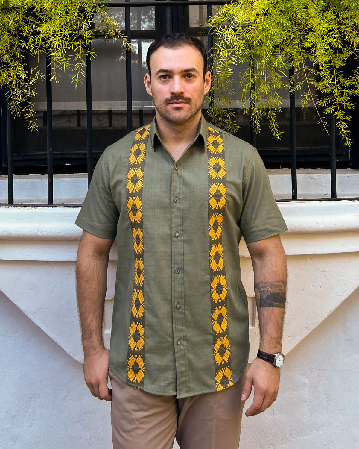 Camisa Mburukuja Verde Olivo